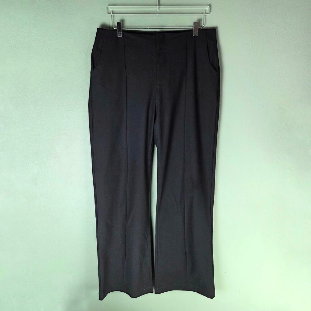 Vuori Womens XL Black Meta Wideleg Pants Pintuck Office Work Casual Athleisure